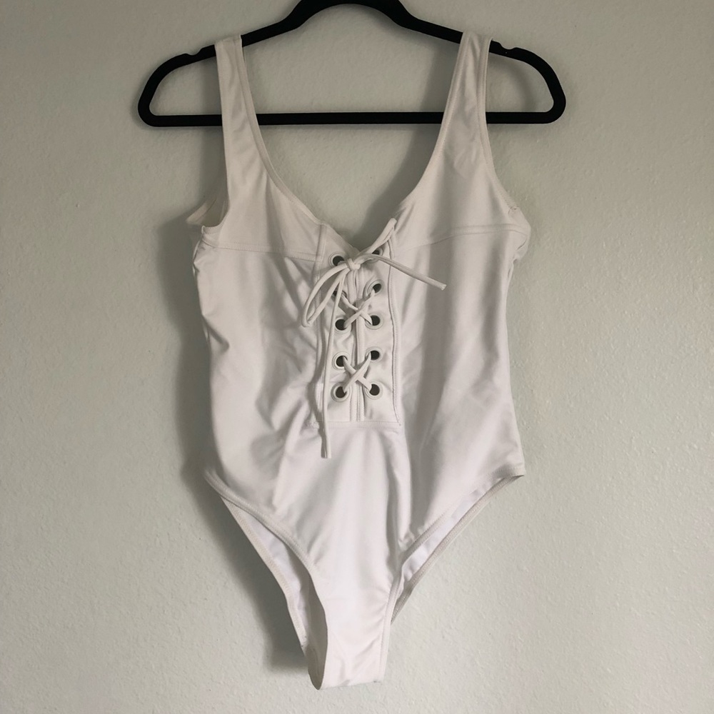 White Cheeky Swimsuit